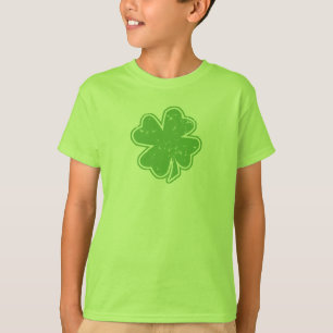 Camiseta O dia de St Patrick do trevo do vintage caçoa o