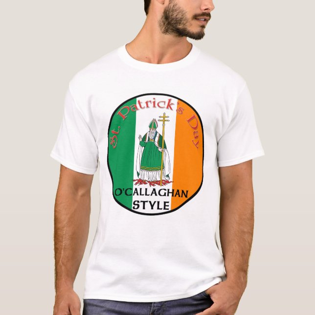 Camiseta O dia de St Patrick - estilo de O Callaghan (Frente)