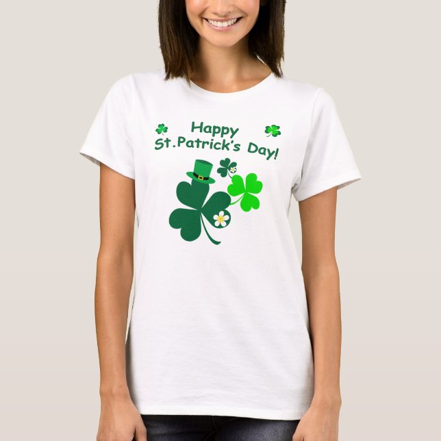 Camiseta O dia de St Patrick feliz (Frente)