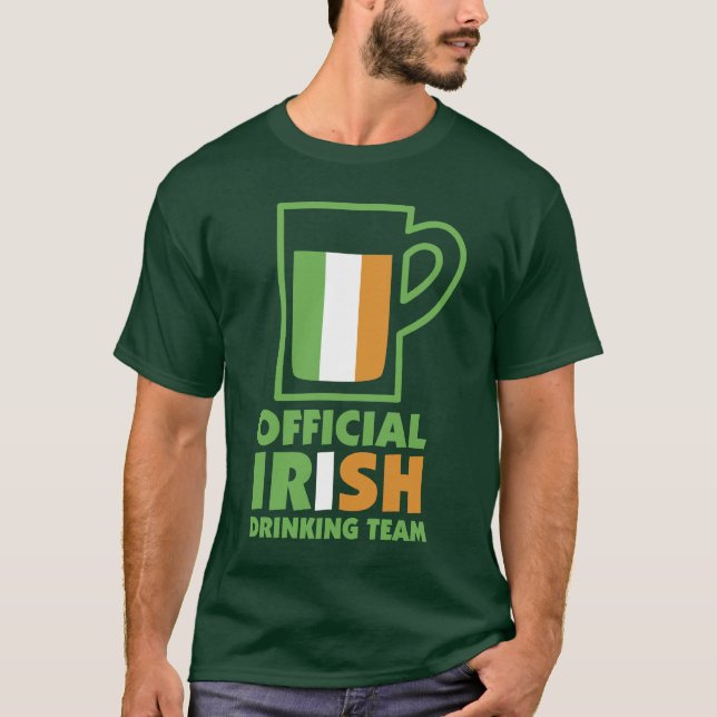 Camiseta O dia de St Patrick irlandês oficial da equipe da (Frente)