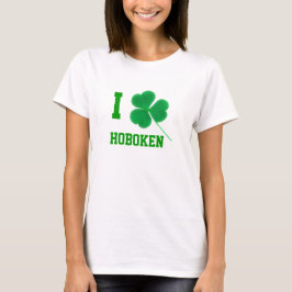 Camiseta O dia de St Patrick mim trevo Hoboken
