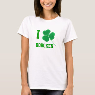 Camiseta O dia de St Patrick mim trevo Hoboken