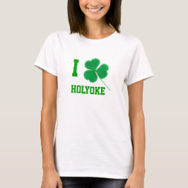 Camiseta O dia de St Patrick mim trevo Holyoke