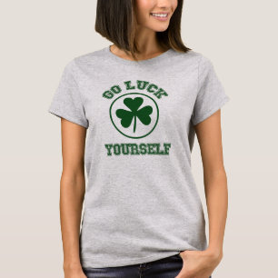 Camiseta O dia de St Patrick vai T da sorte você mesmo