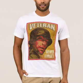 Camiseta O dia de veterano - veterano - nunca esquece