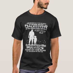 Camiseta O dia do pai da filha filha ama o pai