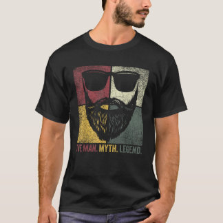 Camiseta O Dia do Pai Dom A Barba do Homem Mito Pai de Lend
