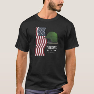 Camiseta O Dia Do VETERAN, US Helmet America Service H