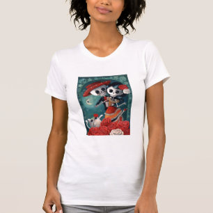 Camiseta O dia dos amantes do esqueleto morto