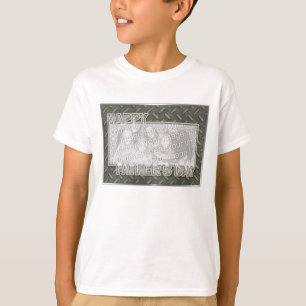 Camiseta O dia dos pais cortado ADICIONA SUA grade do metal