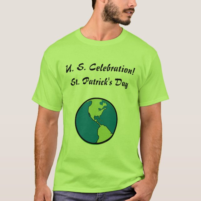 Camiseta O dia E.U. de St Patrick Celebração-Personaliza (Frente)