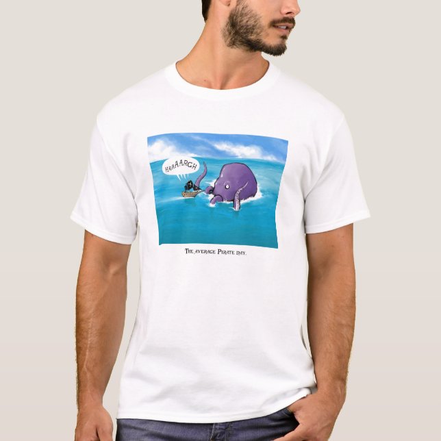 Camiseta O dia médio do pirata (Frente)