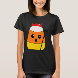 Camiseta O Diabo Candy Corn Costume Halloween Puns São Tão