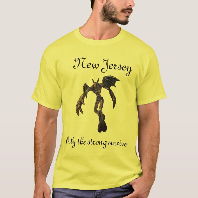 Camiseta O diabo de NJ, New-jersey, somente o forte (Frente)