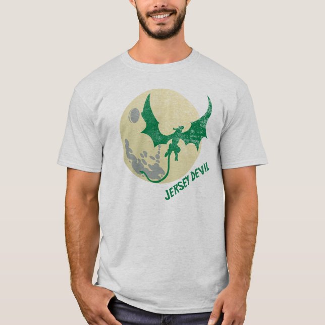 Camiseta O diabo do jérsei (Frente)