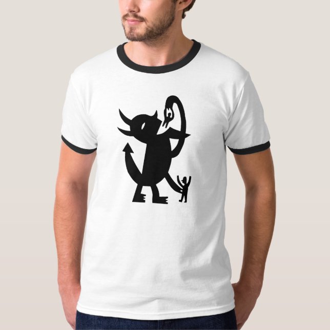Camiseta O diabo e dois amigos (Frente)