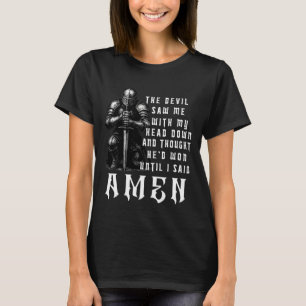 Camiseta O Diabo Me Viu Com a Cabeça Baixa