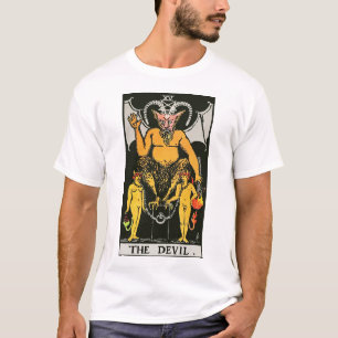 Camiseta O Diabo Vintage Tarot Card T-Shirt