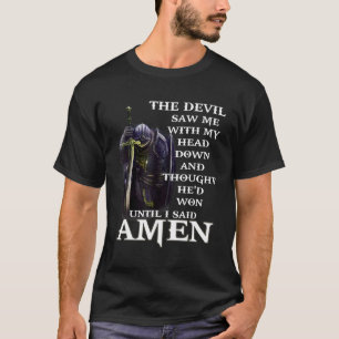 Camiseta O Diabo Viu Minha Cabeça E Pensou Que Ele Ganharia