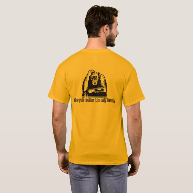 Camiseta O Dilema do Pensador Profundo (Parte Traseira Completa)