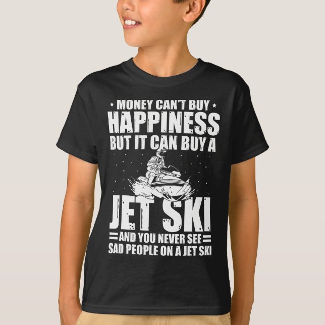 Camiseta O dinheiro não pode comprar felicidade, mas pode c (Frente)