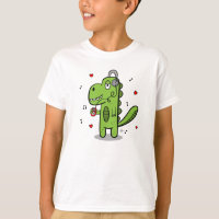 O dinossauro de Rockosaur caçoa o t-shirt