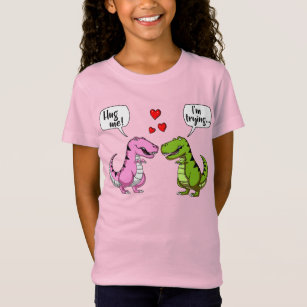 Camiseta O dinossauro de T-Rex abraça-me piada engraçada do