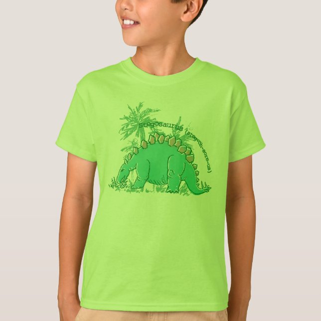 Camiseta O dinossauro diz o t-shirt do verde limão dos (Frente)