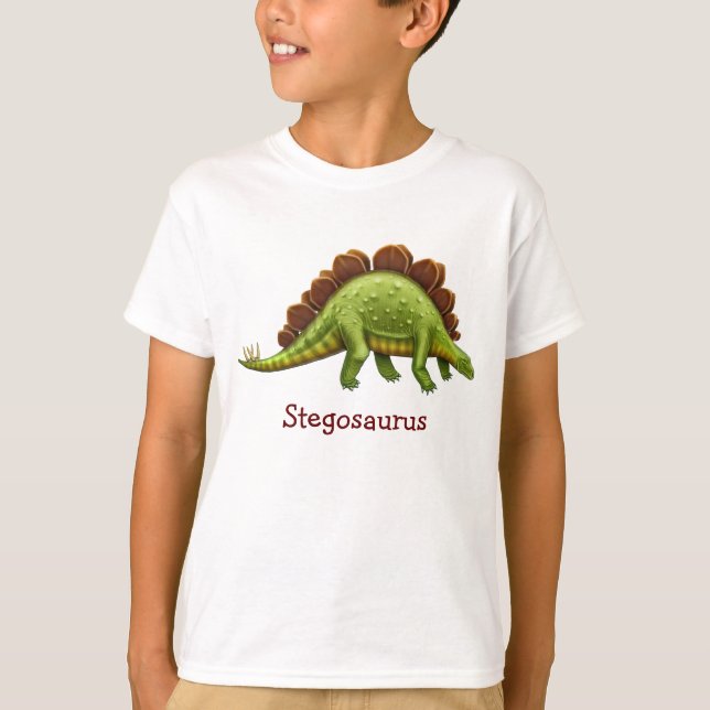 Camiseta O dinossauro pré-histórico do Stegosaurus caçoa o (Frente)