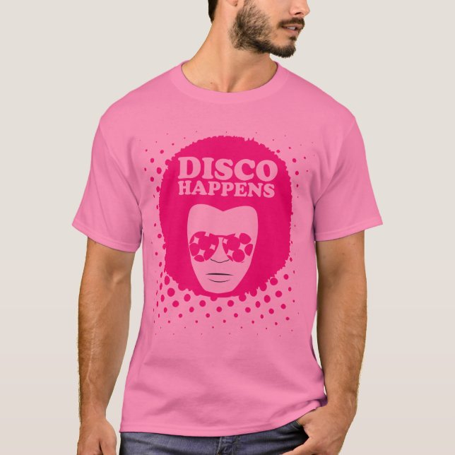 Camiseta O disco dos homens acontece t-shirt (Frente)