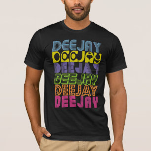 Camiseta O disco-jóquei DJ sulca