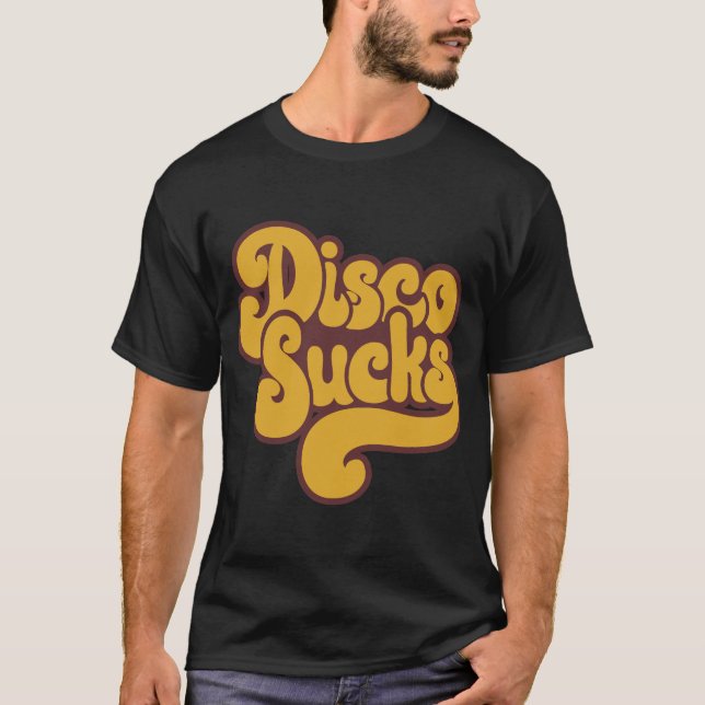 Camiseta O disco suga t-shirt retros da música dos anos (Frente)