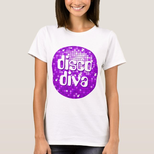 Camiseta O disco telha do "a parte superior roxa dos (Frente)