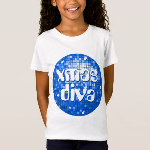 Camiseta O disco telha do "as meninas azuis escuro da diva