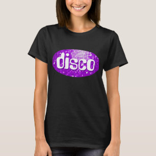 Camiseta O disco telha o preto roxo do t-shirt do "disco"
