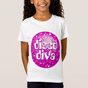 Camiseta O disco telha o rosa do "t-shirt cabido meninas da