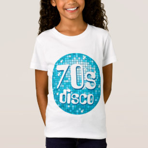 Camiseta O disco telha os anos 70 azuis as meninas de Disco