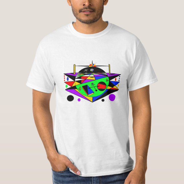 Camiseta O dispositivo energético coloriu 2 (Frente)