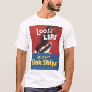 Camiseta O dissipador fraco dos lábios envia a guerra