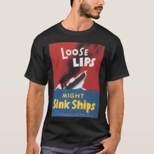 Camiseta O dissipador fraco dos lábios envia a guerra
