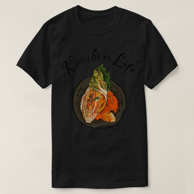 Camiseta O divertido Kimchi é a vida (Frente do Design)