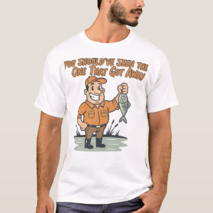 Camiseta O Divertido Pescador Retro - Aquele que Escapou