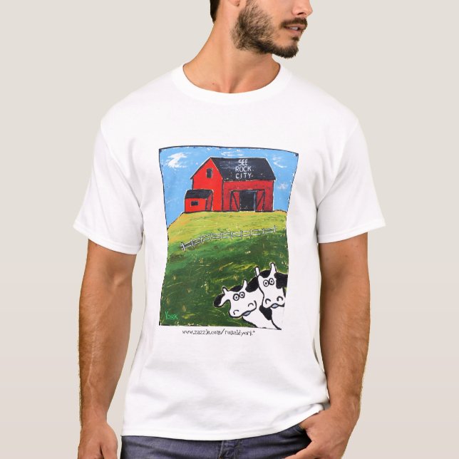 Camiseta o divertimento considera o T da cidade da rocha (Frente)