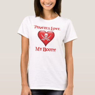 Camiseta O divertimento pirateia o amor meu montante