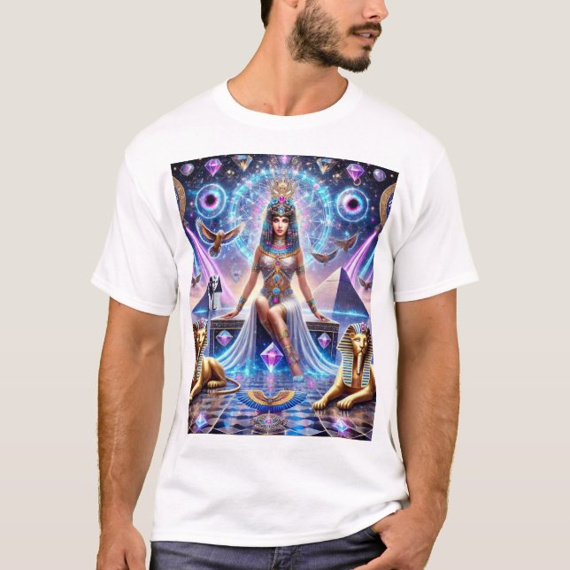 Camiseta O Divino Reino de Cleópatra A Deusa Ouro (Frente)