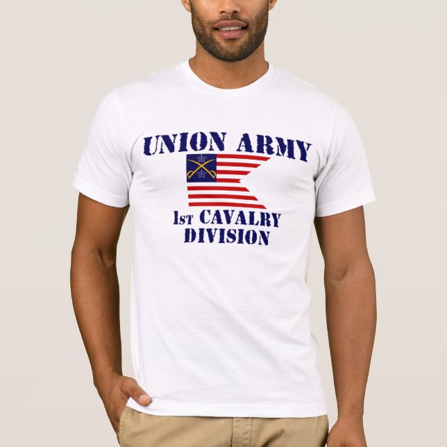 Camiseta ø Divisão da cavalaria, t-shirt da guerra civil de (Frente)