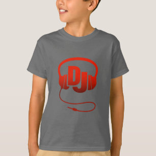 Camiseta O DJ vermelho caçoa o t-shirt