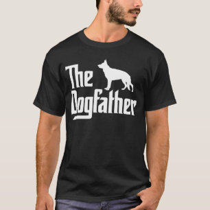 Camiseta O DogFather Pastor Alemão Pai de Cachorro Melhor P