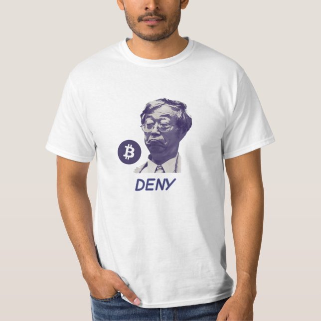 Camiseta O Dorian Satoshi Nakamoto nega (Frente)