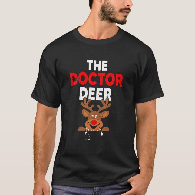 Camiseta O Dr. Deer Funny Reindeer Winter Season Hospital (Frente)